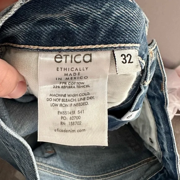 NWOT Etica Finn Rework Slim Straight Jean - Picture 7 of 7